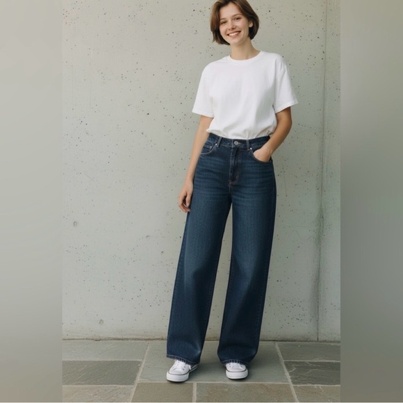 Well Worn Denim - Well Worn Wide Leg High Rise Jeans NWT Size 12/32